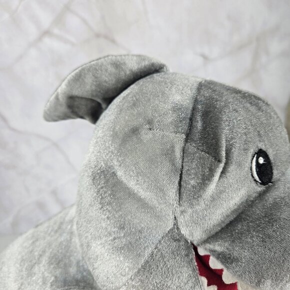 Build A Bear Toothy Shark Plush Stuffed Animal Gray White Child Safe Eyes - Picture 10 of 13